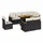 vidaXL Garten-Lounge-Set 9-tlg. schwarz