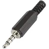 TRU Components 595196 Klinken-Steckverbinder 3.5mm Stecker, gerade Polzahl: 4