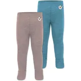 normani Outdoor Sports Normani, Outdoor Sports 2er Pack Baby Merino Unterhose mit Füßen in Blau/Rosa | Gr.: 68 Rosa, Blau, 68