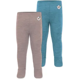 normani Outdoor Sports Normani, Outdoor Sports 2er Pack Baby Merino Unterhose mit Füßen in Blau/Rosa | Gr.: 68 Blau, Rosa, 68