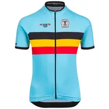 Bioracer Belgium Icon Classic Kinder Kurzarmtrikot blau