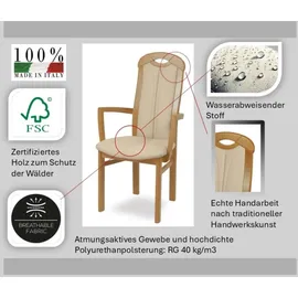 Home Affaire Armlehnstuhl ALEX Stoff gelb