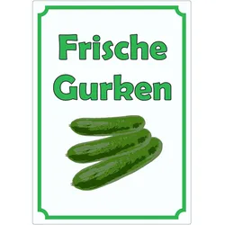 Frische Gurken Aufkleber Hochkant A4 (210x297mm)
