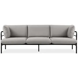 Konsimo Gartensofa, RAMBE 3-Personen mit Kissen, Anthrazit/Hellgrau - Dunkelgrau,