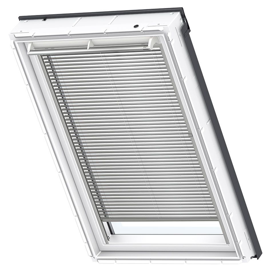 VELUX Jalousette manuell Uni Silber 7057, 78x98 cm (MK04), Aluminiumschiene,GGU,Manuell,VELUX