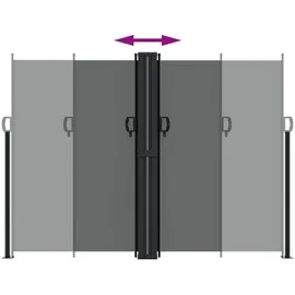 vidaXL Seitenmarkise Ausziehbar 180 x 1000 cm Anthrazit Stahl