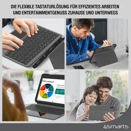 4smarts Tastatur Case 2in1 Solid Smart Connect für Apple iPad (10. Gen.) Grau
