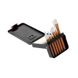 Werkzeugsatz, Schlagwerkzeug-Set, 6-teilig, Metallkassette, R90000006 - rot