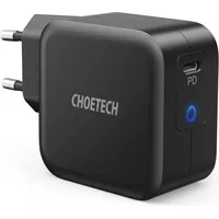 Choetech GaN USB Typ C Wandladegerät 61W Power Delivery schwarz (Q6006) (61 W, Power Delivery 3.0, Quick Charge 3.0), USB Ladegerät, Schwarz