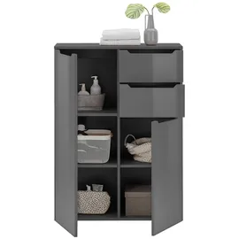 Ibiza Midischrank 80 x 110 x 30 cm Schwarz