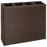 vidaXL Garten-Hochbeet Polyrattan 79 x 22 x 76 cm Braun
