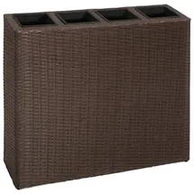 vidaXL Garten-Hochbeet Polyrattan 79 x 22 x 76 cm Braun