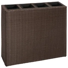 vidaXL Garten-Hochbeet Polyrattan 79 x 22 x 76 cm Braun