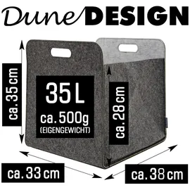 Dune Design Aufbewahrungsbox 33 x 33 x 38 cm 4-tlg. grau