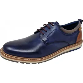 PIKOLINOS Herren Schnürschuh Leder Halbschuh sportlich elegant Berna M8J-4183, Größe:41 EU, Farbe:Blau - Blau - 41
