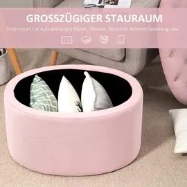 Homcom Sitzbank mit Stauraum Polyester Rosa 71 x 52 x 42 cm