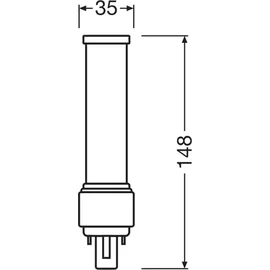 Osram LED-Lampe DULUX D 18 G24d-2 7 W neutralweiß 1 St.