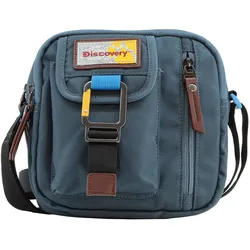 Schultertasche DISCOVERY "Icon", Damen, Gr. B/H/T: 17cm x 17cm x 27cm, blau, Kunstfaser, unifarben, Taschen, aus rPet Polyester-Material