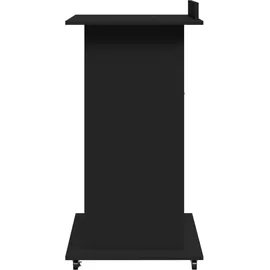 vidaXL Rednerpult mit Rollen & Schublade Schwarz 55x55x107 cm