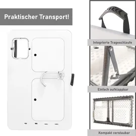 Lemodo klappbarer Filetiertisch, Camping Spüle mit 2 Spülbecken und Sprühdüse