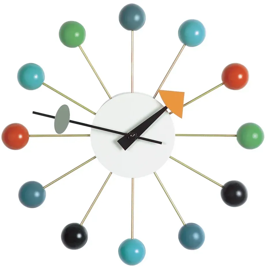 vitra ball clock mehrfarbig