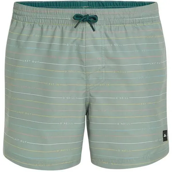 O'NEILL Badehose JACK CALI FIRST 15'' SWIM SHORTS, Green First Name Stripe, L