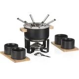 Kela Fondue-Set Gunten 16-teilig Edelstahl mit 4 Keramikschalen