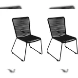 Sam ISRA Gartenstuhl 58 x 58 x 88 cm schwarz 2 St.