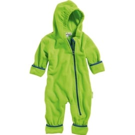 Playshoes Fleece-Overall farblich abgesetzt Grün | Gr.: 62