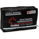 Leina-Werke 11046 KFZ-Verbandtasche Compact Ecoline mit Klett, Schwarz/Weiß/Rot