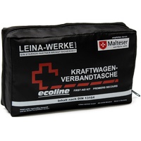 Leina-Werke 11046 KFZ-Verbandtasche Compact Ecoline mit Klett, Schwarz/Weiß/Rot