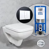 Geberit Renova Plan Wand-WC & Tellkamp WC-Sitz mit neeos Vorwandelement,, 202170600+16791WH#SET,