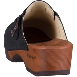Woody Manu 6526 schwarz schwarz geöltes Leder für Damen, schwarz, Größe 36 EU