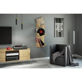 VCM Wandregal 33 x 26 x 106 cm Braun