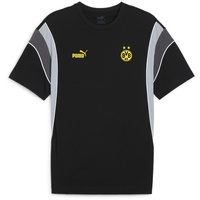 Puma BVB Ftbl Archive T-Shirt Herren - grau/schwarz/gelb-L