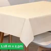 Sensalux Tischdecke aus stoffähnlichem Vlies, 1,18m x 2,50m Creme