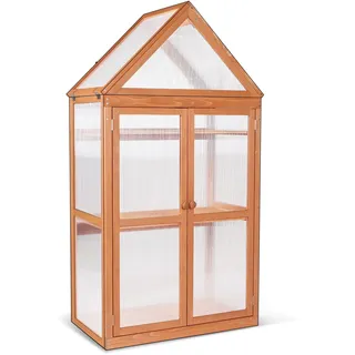MCombo 3 Etage Gewächenhaus Pflanzschrank Treibhaus höheverstellbar Holz 0800