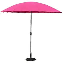 Sonnenschirm Sonnenschutz Gartenschirm Schirm Garten mit 24 Streben Pink