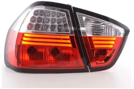 Kristall-Rückleuchten mit LED-Blinkern für BMW E90 Limousine (05–08) - Chrom