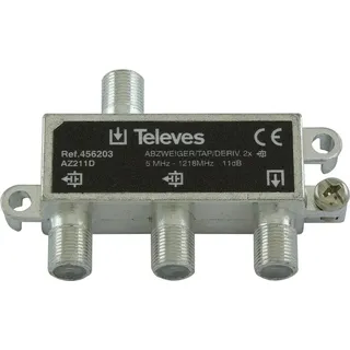 Televes Abzweiger 2f. AZ211D 2-fach 5-1218 MHz 456203