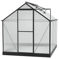 Vitavia Gewächshaus Pluto 4600 HKP, inkl. Fundament, ca. B198/H208/T229 cm, Schwarz