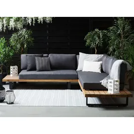 Beliani Lounge Set 5-tlg. Hellbraun/Grau