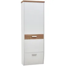 DIETER KNOLL Garderobenschrank, Weiß, Eiche, Wildeiche, furniert, massiv, 1 Fächer, 64x187x31 cm, Made in Germany, DGM-Klimapakt, Goldenes M, wandhängend, Garderobe, Garderobenschränke, Garderobenschränke