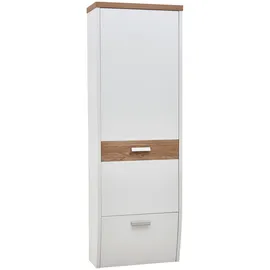 DIETER KNOLL Garderobenschrank, Weiß, Eiche, Wildeiche, furniert, massiv, 1 Fächer, 64x187x31 cm, Made in Germany, DGM-Klimapakt, Goldenes M, wandhängend, Garderobe, Garderobenschränke, Garderobenschränke