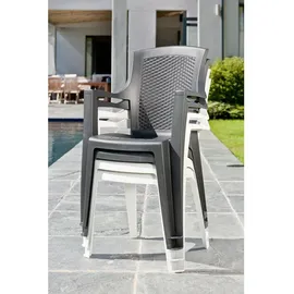 PROGARDEN Eden Stapelstuhl 58 x 48,0 x 92,0 cm anthrazit