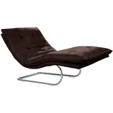 W.Schillig Relaxliege daily dreams, in Waffelkissen-Optik, wahlweise mit Motor, Freischwingergestell braun 95 cm x 110 cm x 170 cm