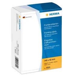 HERMA Frankier-Etiketten, 140 x 50 mm, doppelt, weiß