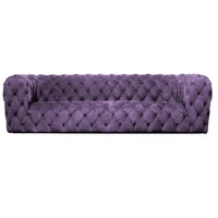 JVmoebel Chesterfield-Sofa, Gelbe Chesterfield Couch Viersitzer xxl big sofa gemütliche lila