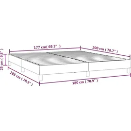 vidaXL Boxspringbettgestell Dunkelgrau 180x200 cm Samt