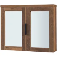 [en.casa] Spiegelschrank Namsskogan 50x60x15cm Walnussoptik